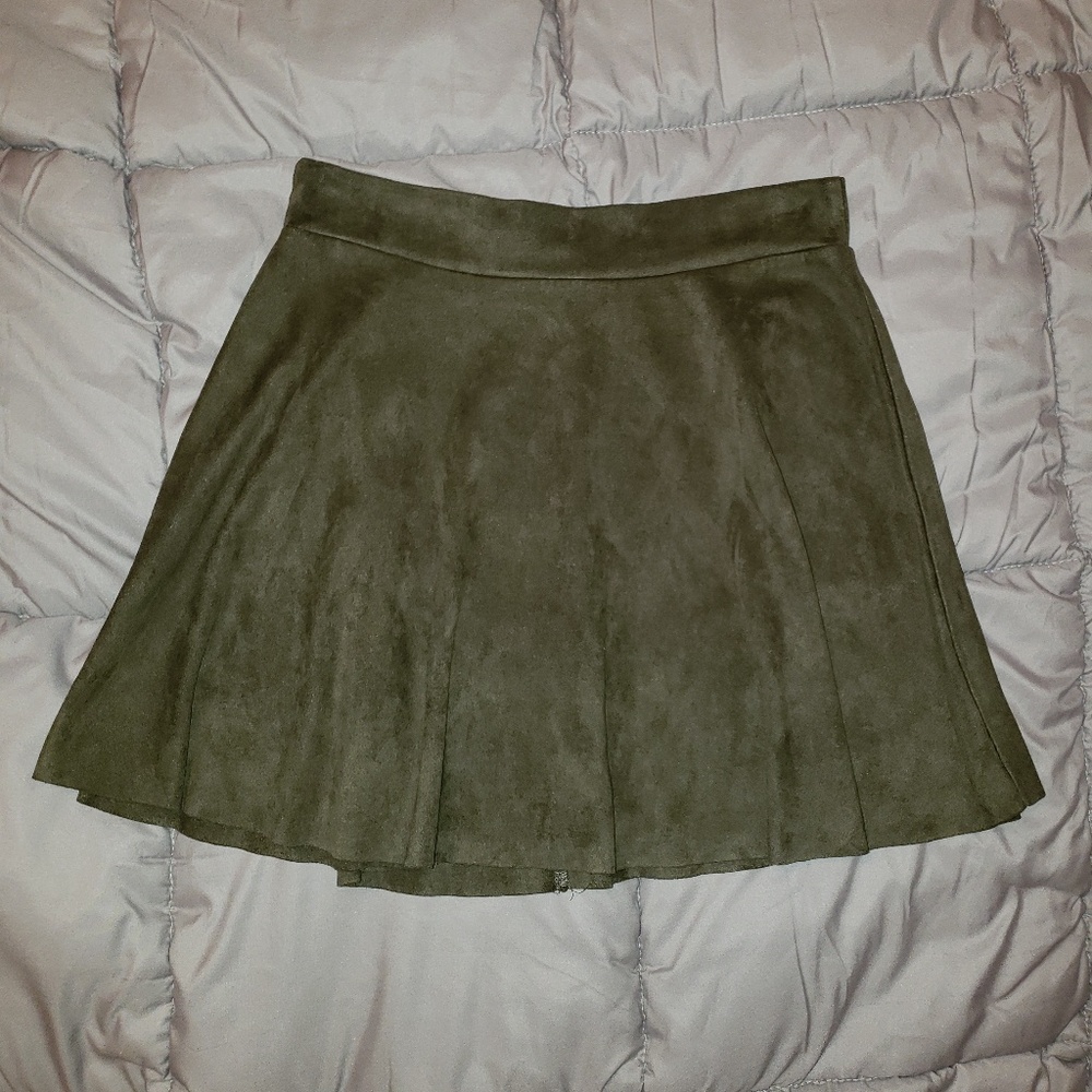 Jade green skater skirt